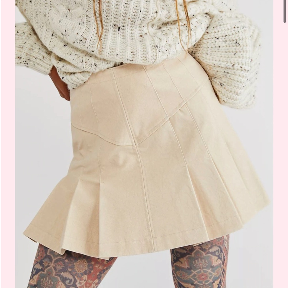 Free People Sugar and Spice Vegan Ski Skirt Ivory